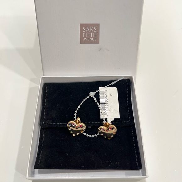 My Story Rainbow Reese 14K Yellow Gold & Mixed-Stone Heart Stud Earrings - Picture 3 of 12